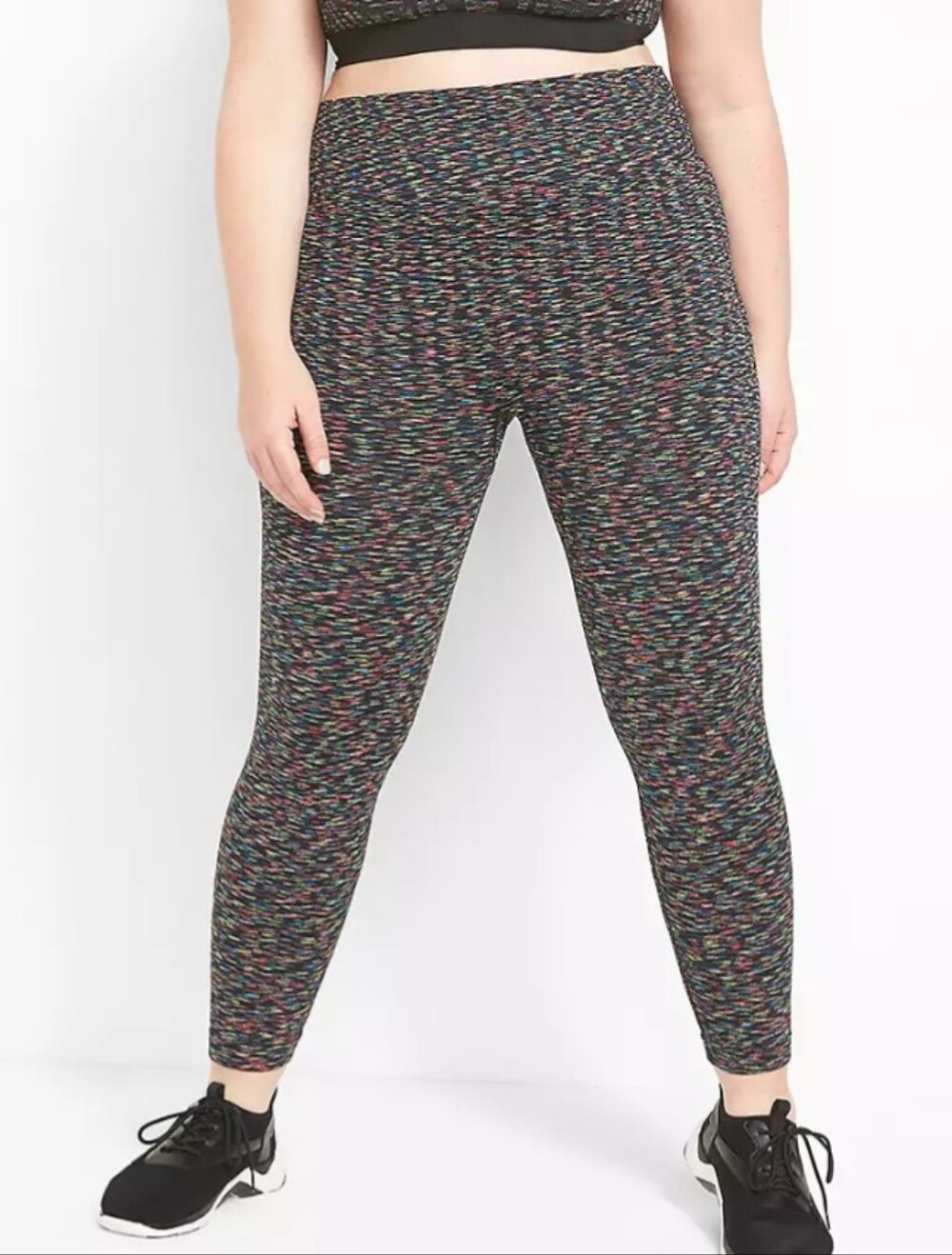 Women’s Space-Dyed Performance Leggings - Green/Pink XL